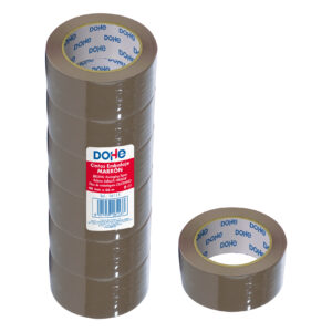 Dohe Pack de 6 Rollos de Precinto de Polipropileno - Medidas 48mm x 66m - Color Marron