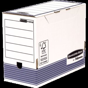 Bankers Box Caja de Archivos Tamaño A4 Fastfold - Montaje Automatico - Certificacion FSC - Dimensiones Internas 26x15x31.50cm - Dimensiones Externas 26.50x15.80x32.70cm - Lomo de 150mm