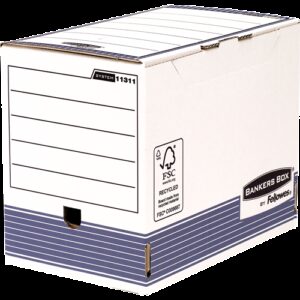 Bankers Box Caja de Archivos Tamaño A4 Fastfold - Montaje Automatico - Certificacion FSC - Dimensiones Internas 26x20x31.50cm - Dimensiones Externas 26.50x20.60x32.70cm - Lomo de 200mm