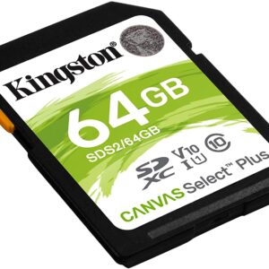 Kingston Tarjeta SDXC 64GB UHS-I Clase 10 100MB/s Canvas Select Plus