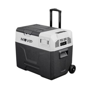 Muvip Nevera Portatil con Compresor - Capacidad 40L - Luz LED - Proteccion Bateria - Temperatura -20º/+20º - Conexion 12/24/220V - Puerto USB - Compresor Silencioso - Funcion Bateria - Color Gris