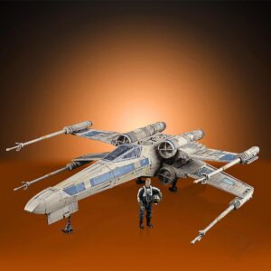 Hasbro Disney Star Wars Colleccion Vintage Replica Caza Ala-X + Anton Merrick Rogue Squadron - Alas moviles - Figura de 9cm. de altura