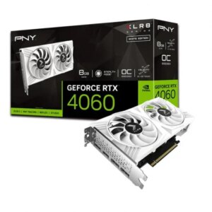 PNY GeForce RTX 4060 OC XLR8 Verto Ed. Blanca Tarjeta Grafica 8GB GDDR6 Dual Fan - PCIe 4.0