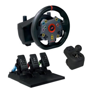 FR-TEC Grand Chelem Racing Wheel Juego de Volante de Carreras + Pedales + Palanca de Cambios - Angulo de Direccion de 270º - Compatible con PS4