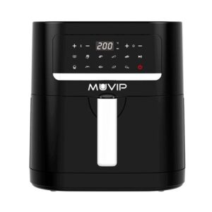 Muvip Freidora Aire Caliente 7 Litros 1800W Pantalla Tactil - 10 Programas de Coccion - Color Negro