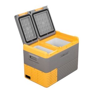 Muvip Nevera Portatil con Compresor 32 Litros Doble Zona - Asas de Transporte - Compresor Silencioso - Color Amarillo